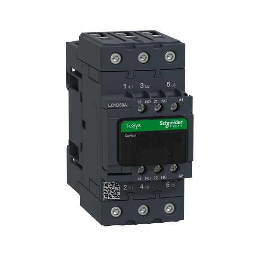 [LC1D50AM7] Schneider Breaker TeSys Deca contactors_ TeSys D contactor - 3P(3 NO) - AC-3 - <= 440 V 50 A - 220 V AC 50/60 Hz coil_ [LC1D50AM7]