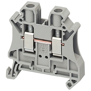 [NSYTRV62] Schneider Terminal Block Linergy TR terminals blocks_ SCREW TERMINAL, FEED THROUGH, 2 POINTS, 6MM² , GREY_ [NSYTRV62]