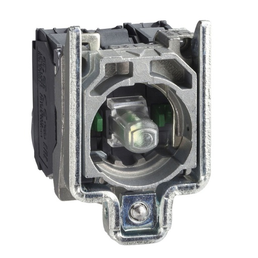 [ZB4BW0B55] Schneider Signaling Harmony XB4, Light block with body/fixing collar, metal, orange, integral LED, 24 V AC/DC, 1 NO + 1 NC